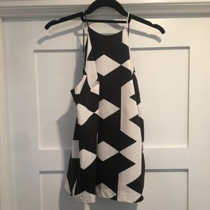 Isla black and white geometric tank - Small